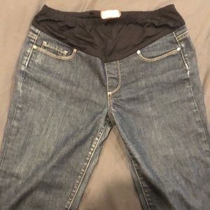 Paige maternity half panel Capri jeans